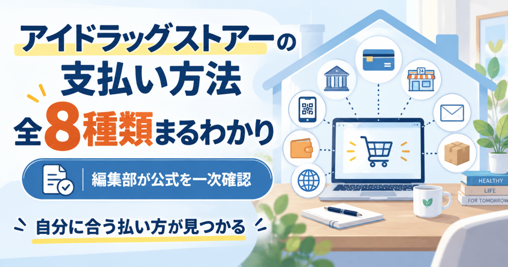 支払い方法8種類の全体像を示したアイキャッチ図解